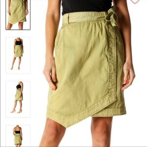 ANTHROPOLOGIE Pilcro and the Letterpress Yellow Punk A-Line Skirt